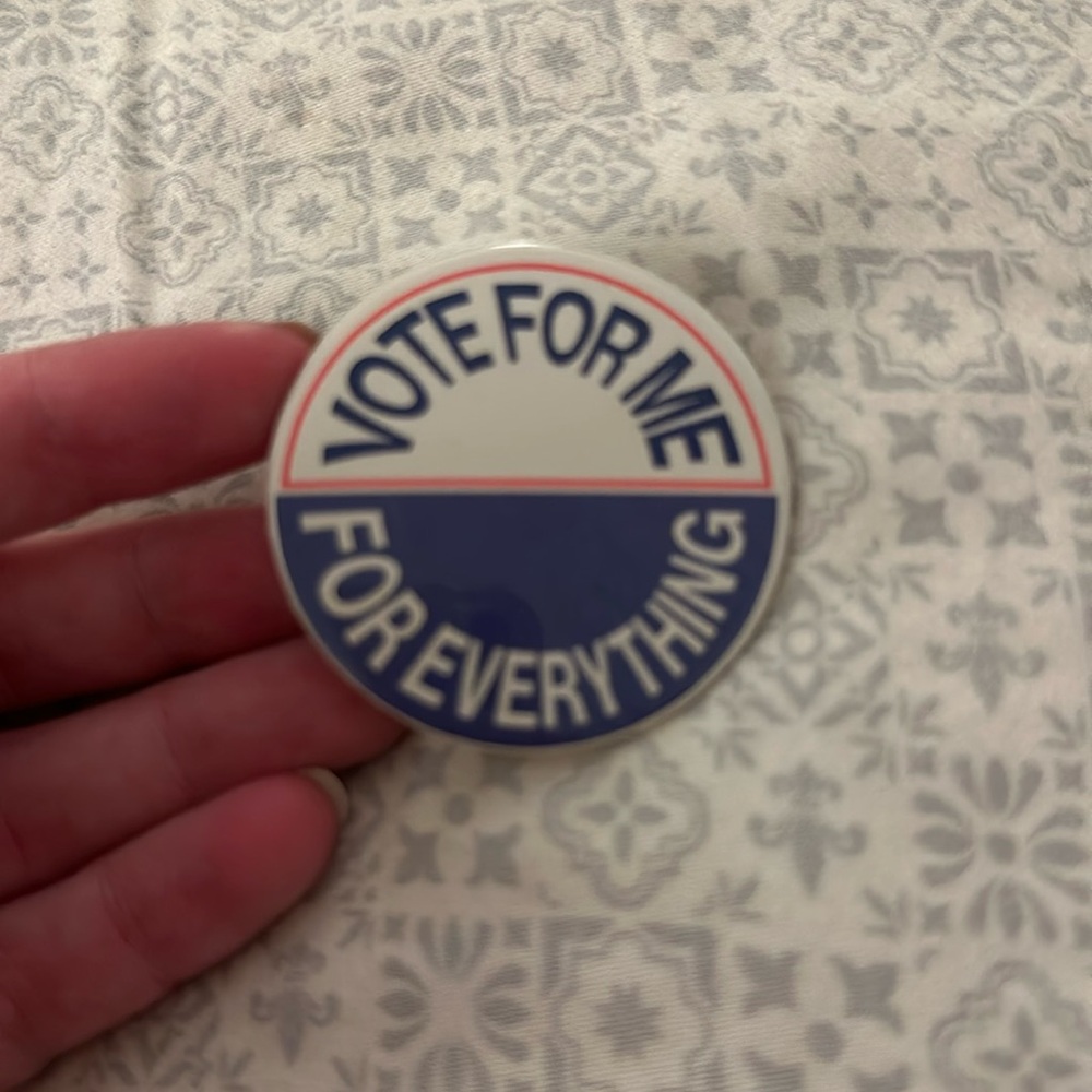 Taylor Swift Vote for me for Everything pin